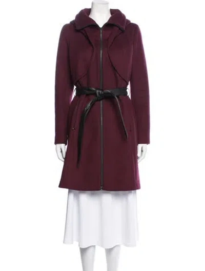 Pre-owned Soia & Kyo Wool Coat In Burgundy