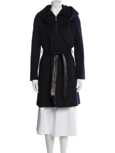 Pre-owned Soia & Kyo Wool Faux Fur Coat In Blue