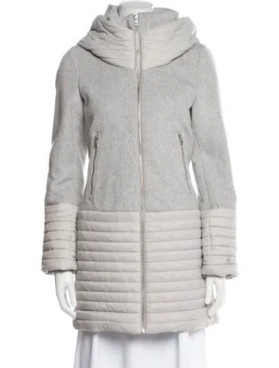 Pre-owned Soia & Kyo Wool Faux Fur Coat In Gray