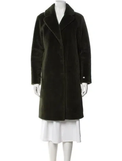 Pre-owned Soia & Kyo Wool Fur Coat In Green