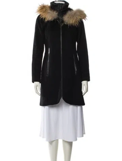 Pre-owned Soia & Kyo Wool Parka In Black
