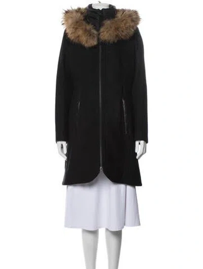 Pre-owned Soia & Kyo Wool Parka W/ Tags In Black
