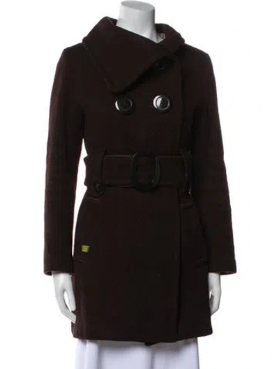 Pre-owned Soia & Kyo Wool Peacoat In Brown