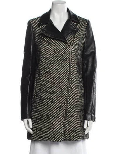 Pre-owned Soia & Kyo Wool Striped Jacket In Black