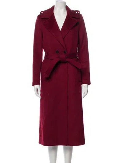 Pre-owned Soia & Kyo Wool Trench Coat In Red