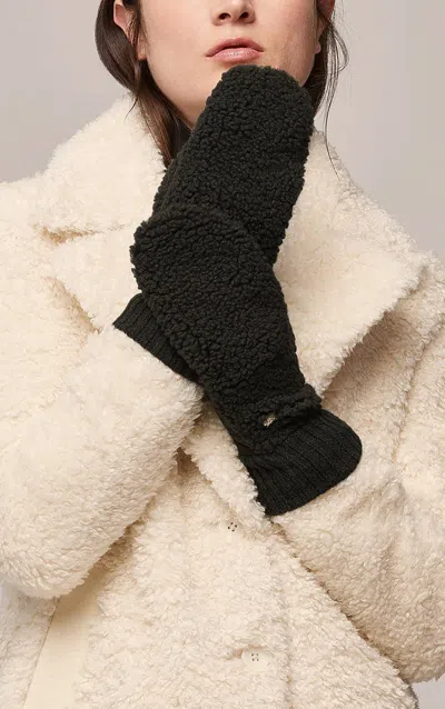 Soia & Kyo Alina Faux Shearling Glove In Black