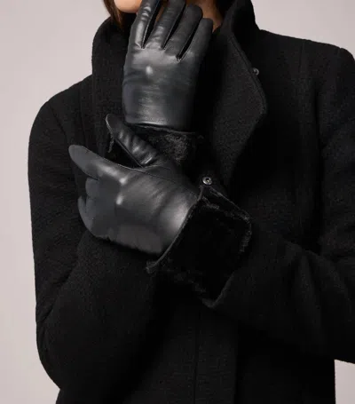 Soia & Kyo Demy Leather Gloves In Black