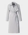 Soia & Kyo Essential Drapey Trench Coat In Stone