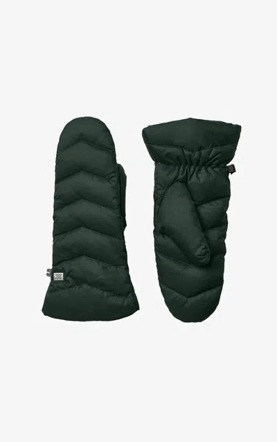 Soia & Kyo Julia Quilted Down Puffer Mitts In Evergreen In Green