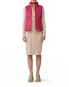 Soia & Kyo Light Down Vest In Ruby In Pink
