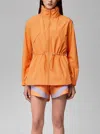 SOIA & KYO RAVEN HOODED RAINWEAR COAT IN MELON