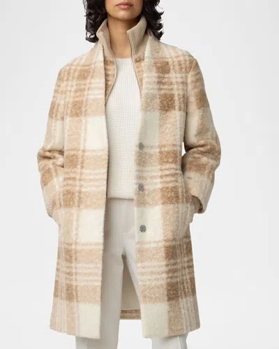 Soia & Kyo Samantha Plaid Jacket With Detachable Bib In Multi