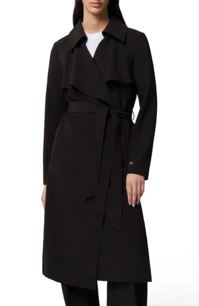 Soia & Kyo Dimitra Trench Coat In Black