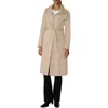 Soia & Kyo Ilana Water Repellent Bib Detail Cotton Blend Trench Coat In Almond