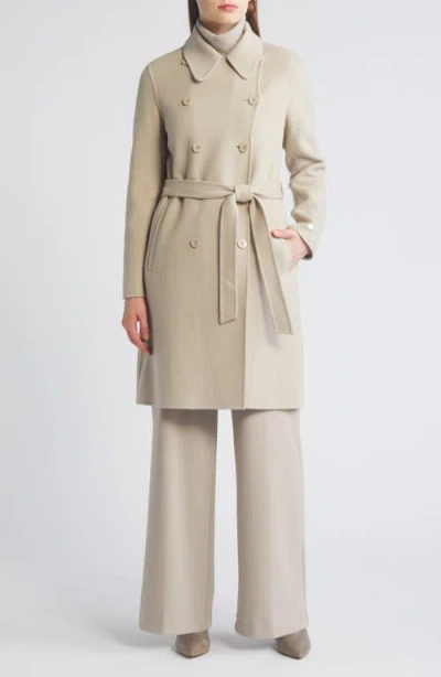Soia & Kyo Safira Double Breasted Wool Blend Coat In Hush