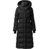 Soia & Kyo Talyse Water Repellent 700 Fill Power Down Recycled Nylon Puffer Coat With Quilted Bib In Black