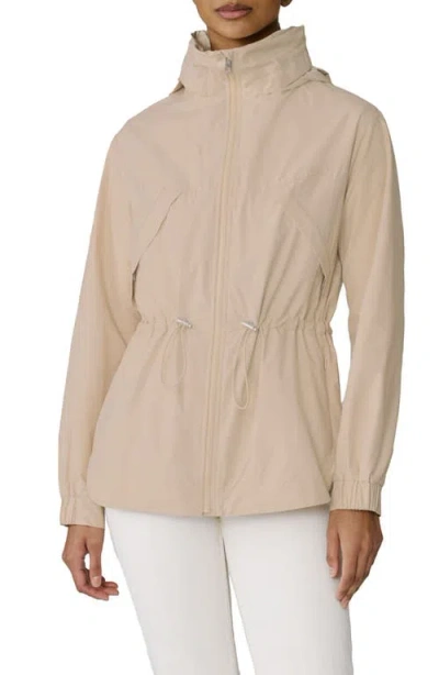 Soia & Kyo Water Repellent Hooded Coat In Almond