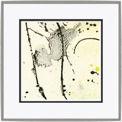 Soicher Marin 1960's Pop Mod Crops - Picture Frame Painting On Paper In Black;beige;yellow