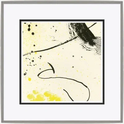Soicher Marin 1960's Pop Mod Crops - Picture Frame Painting On Paper In Yellow