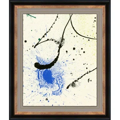 Soicher Marin 1960's Pop Mod Crops - Picture Frame Painting On Paper In Blue