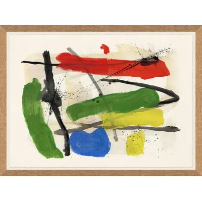 Soicher Marin 60's Pop Art' - Picture Frame Painting On Paper In Black;green;red;yellow