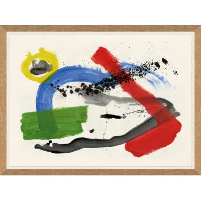 Soicher Marin 60's Pop Art' - Picture Frame Painting On Paper In Blue;black;green;red