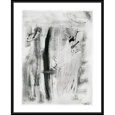 Soicher Marin A Study In Black And White - Picture Frame Painting On Paper In Gray