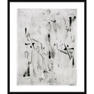 Soicher Marin A Study In Black And White - Picture Frame Painting On Paper In Gray