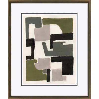 Soicher Marin 'abstract Shapes Ii' - Picture Frame Painting On Paper In Multi