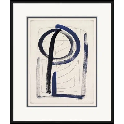 Soicher Marin 'abstract Shapes In Blue 6' - Picture Frame Painting On Paper