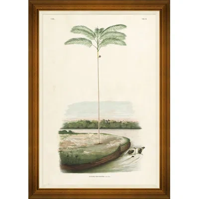 Soicher Marin 'african Palms' - Picture Frame Painting In Blue;brown;green