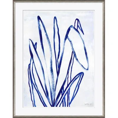 Soicher Marin Agave By Susan Hable - Picture Frame Painting On Paper In Blue