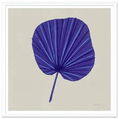 Soicher Marin Agua Dalla Fan By Susan Hable - Picture Frame Painting In Beige;purple