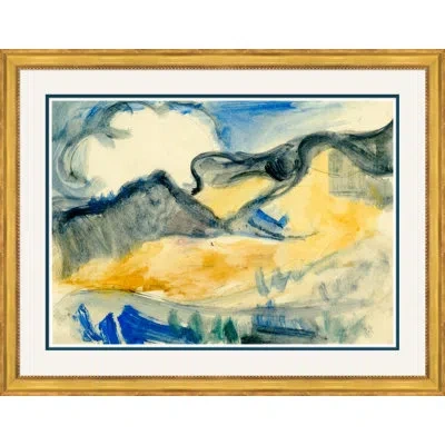 Soicher Marin American Landscape - Picture Frame Painting Print In Blue;green;yellow