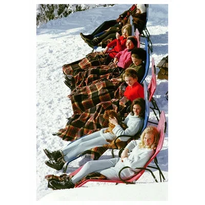 Soicher Marin Apres Ski Framed On Paper By Slim Aarons Print In Unframed