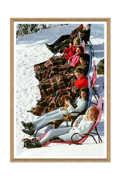Soicher Marin Apres Ski Framed On Paper By Slim Aarons Print In Multi