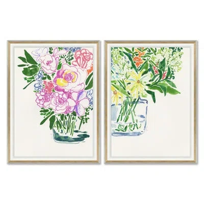 Soicher Marin Aquarelle I & Ii - 2 Piece Single Picture Frame Painting Set In Multi