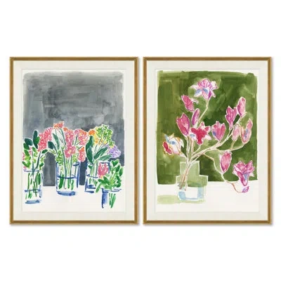 Soicher Marin Aquarelle Iii & Iv - 2 Piece Single Picture Frame Painting Set In Multi