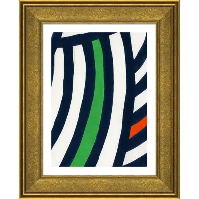 Soicher Marin Arc By Susan Hable - Picture Frame Painting On Paper In Black;white;green;red
