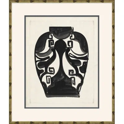 Soicher Marin 'art Deco Vases' - Picture Frame Painting On Paper In Animal Print