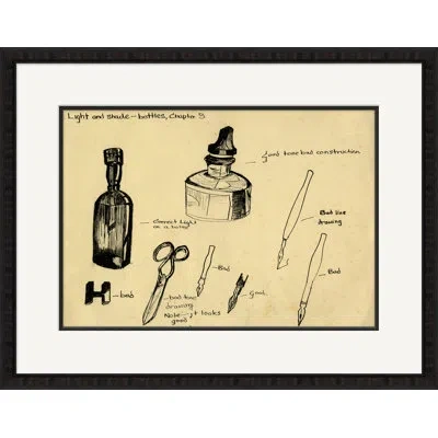 Soicher Marin 'artists Tools' - Picture Frame Painting On Paper In Black;white;cream