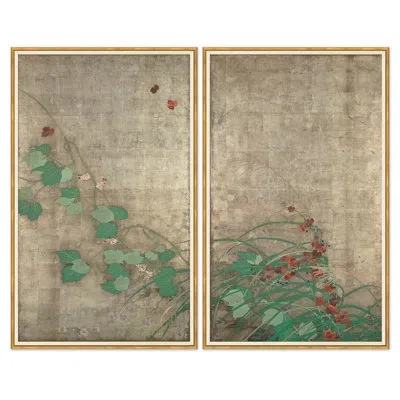 Soicher Marin Asian Panels 4 - Graphic Art In Green