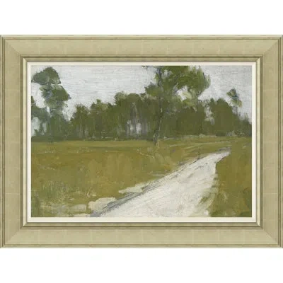 Soicher Marin Avery Road By David Phoenix - Picture Frame Painting On Canvas In Ivory;light Green;dark Green
