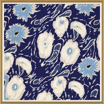 Soicher Marin 'ballet Russe' By Dana Gibson - Picture Frame Painting On Paper In Blue
