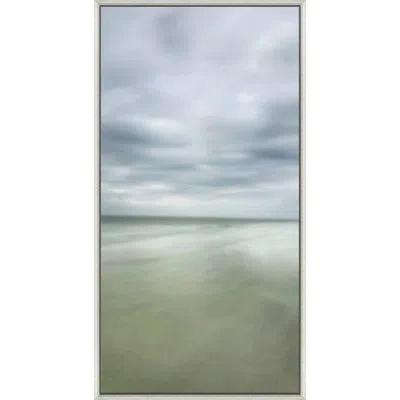 Soicher Marin 'beach Blur' - Floater Frame On Canvas In Blue