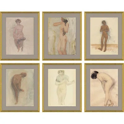 Soicher Marin Beatrice, Emily, Catherine, Elizabeth, Lucretzia & Isabelle By David Phoenix - Picture Frame Paintin In Multi