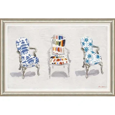 Soicher Marin Bergere Trio By Dana Gibson - Picture Frame Painting In Gray