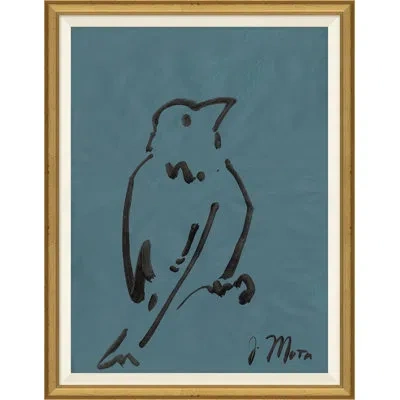 Soicher Marin Bird Series Ix By Joseph Mota - Picture Frame Painting In Blue