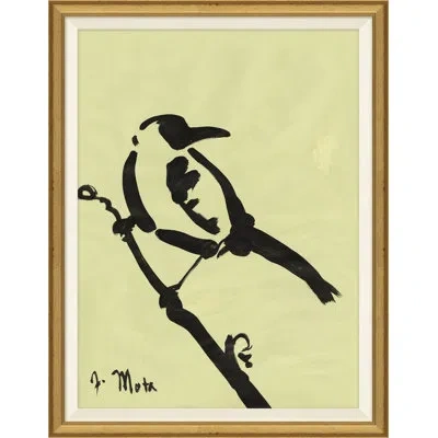 Soicher Marin Bird Series Vii - Picture Frame Painting In Black;beige