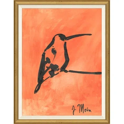 Soicher Marin Bird Series Xii - Picture Frame Painting In Black;orange